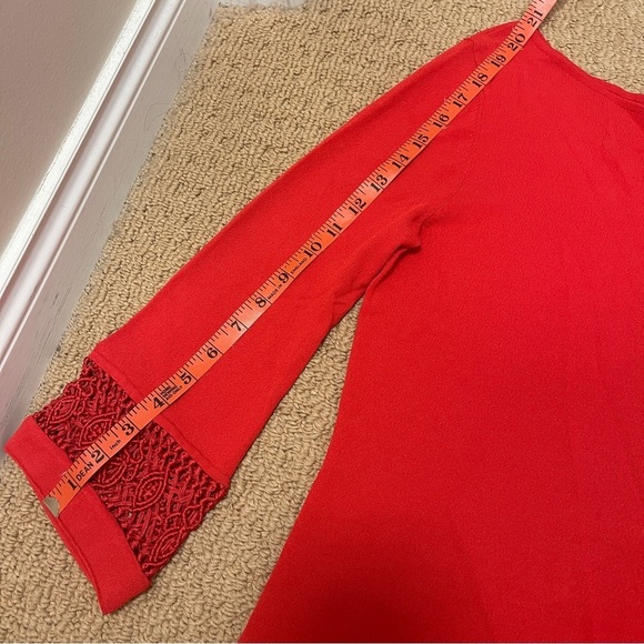 Episode Vintage Red Flowy Blouse with Rope Detailing - M - Picture 12 of 12